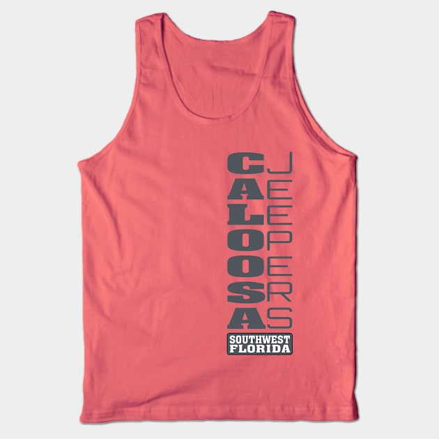 Charcoal Vertical Logo Tank Top by Caloosa Jeepers 